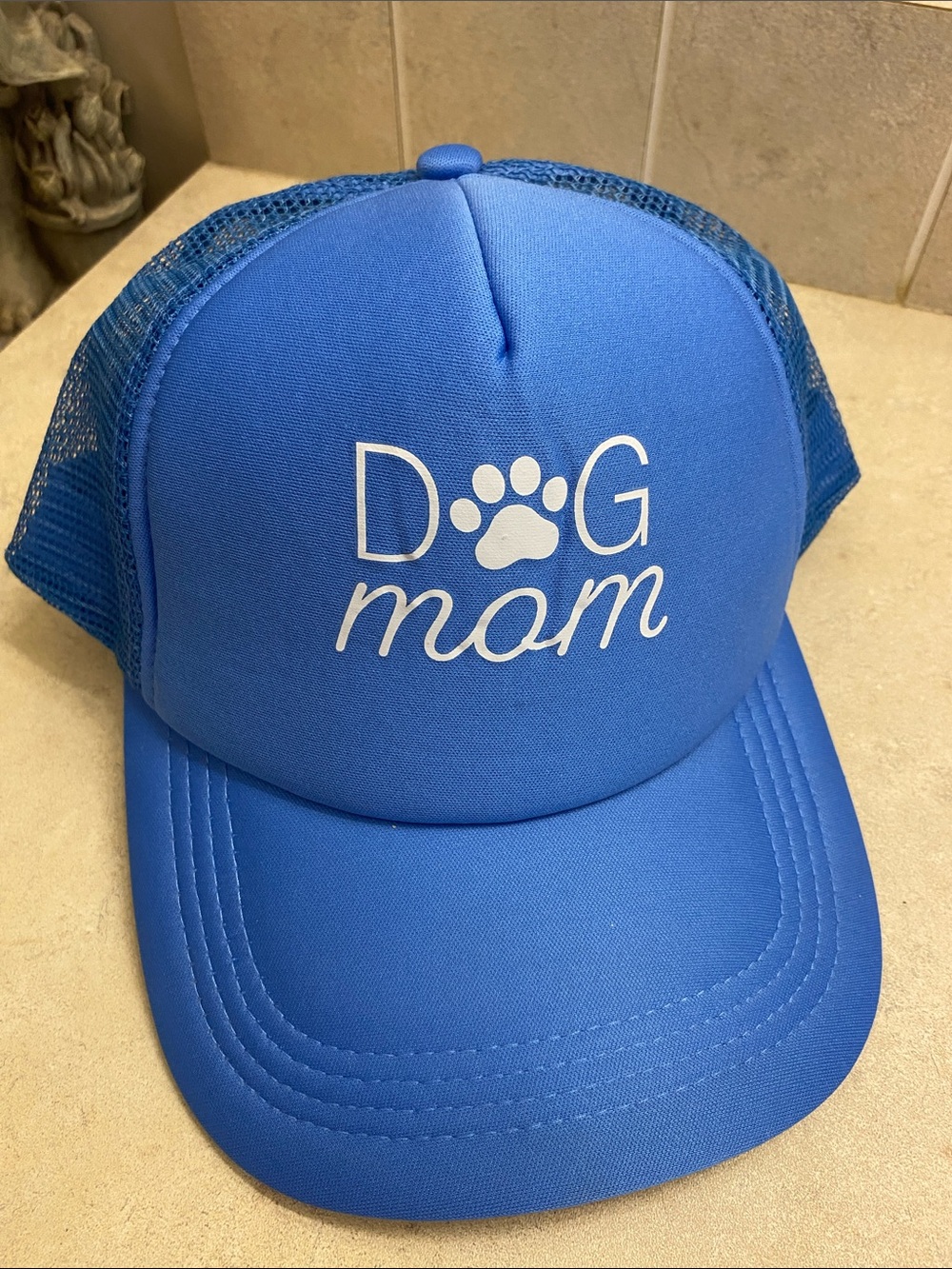 Blue "Dog Mom" Trucker Hat